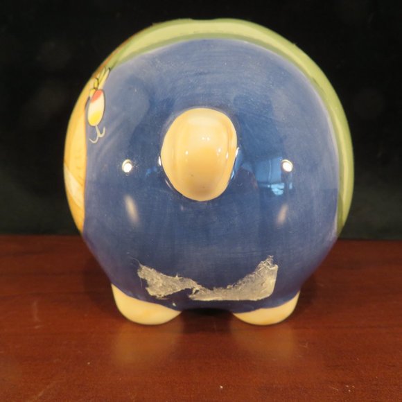 FISHERMAN Angler Piggy BANK Ceramic 6" x 4" (117C) - Picture 5 of 6